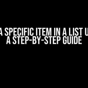 Finding a Specific Item in a List using CLI: A Step-by-Step Guide