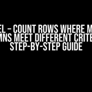 MS Excel – Count rows where multiple columns meet different criteria: A Step-by-Step Guide