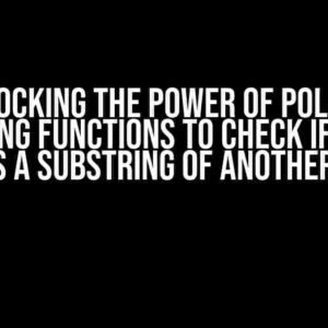 Unlocking the Power of Polars: Applying Functions to Check if a Row Value is a Substring of Another String